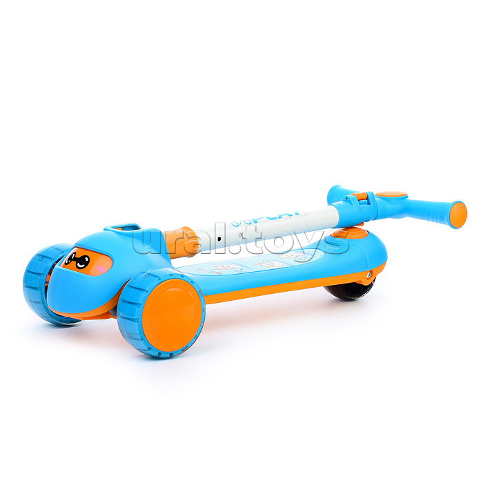 Самокат 3-х кол., синий, PU, ABEC 7, в коробке