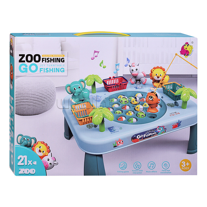 Набор рыбалка 7732B "Веселые животные" в коробке