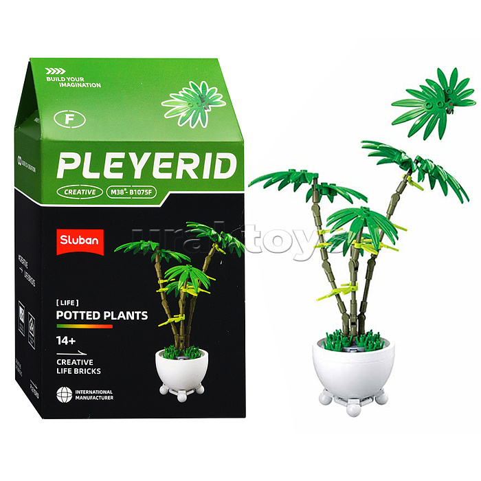 Конструктор "Пальмы в горшочках" (упак. 6шт.) в коробке
