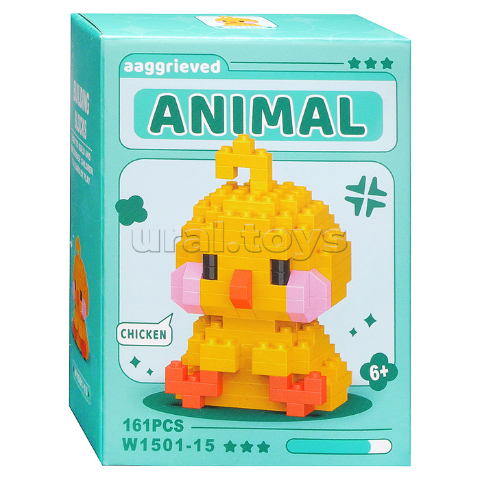 Конструктор "Цыпленок" (161 дет.) в коробке
