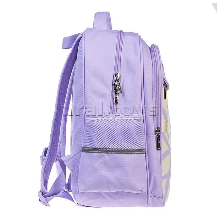 Рюкзак "Лайт. Милый зайчик" 38х29х14,5см полиэстер нагрудная стяжка светоотраж. 2 отделения 3 кармана