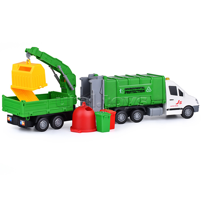 Машина "Мусоровоз" на батарейках, в коробке