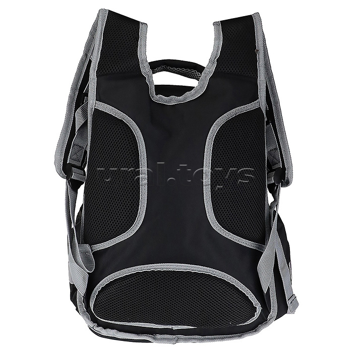 Школьный формованный ранец "Драйв" черный. брелок в комплекте, 38х23х20 см