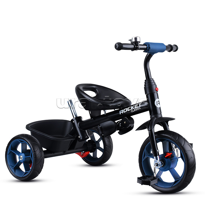 Велосипед трехколесный Rocket 136-BL, колеса EVA 10"/8", цвет синий