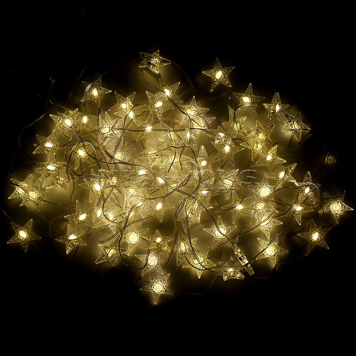 Электрогирлянда интерьерная "Снежинки" теплый