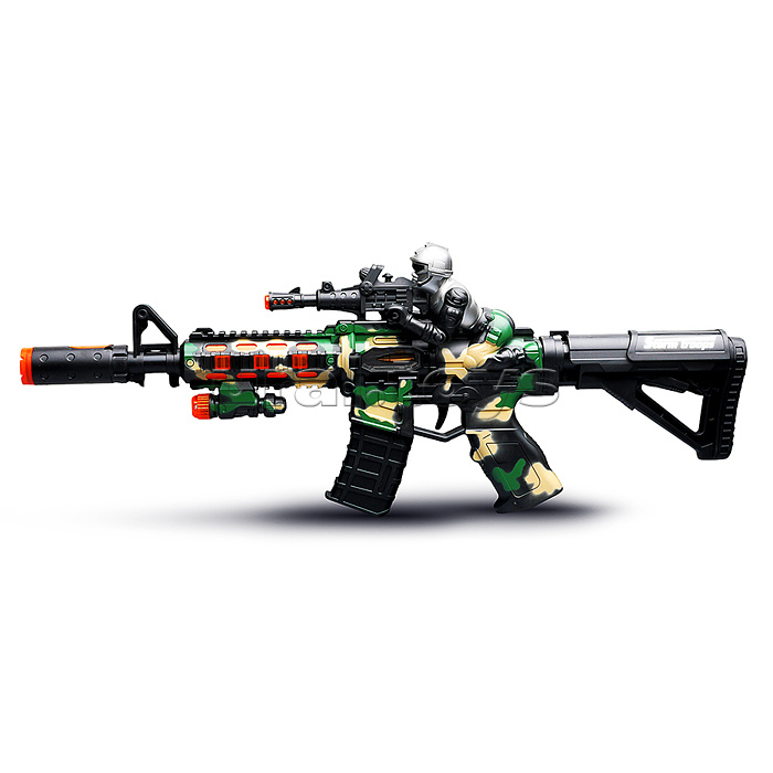 Автомат "Огненая атака" (свет, звук) на батарейках, в коробке