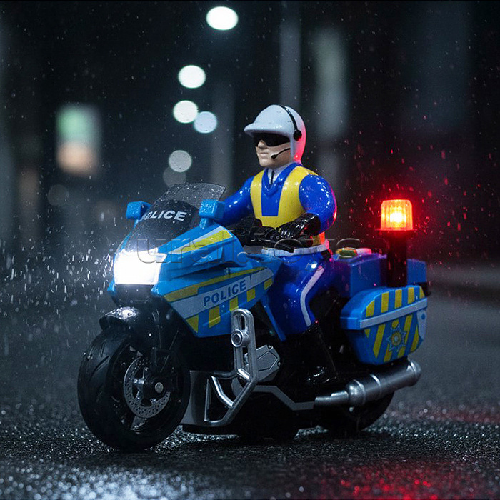 Машина "Мотопатруль" 1:20,  цвет синий, в коробке