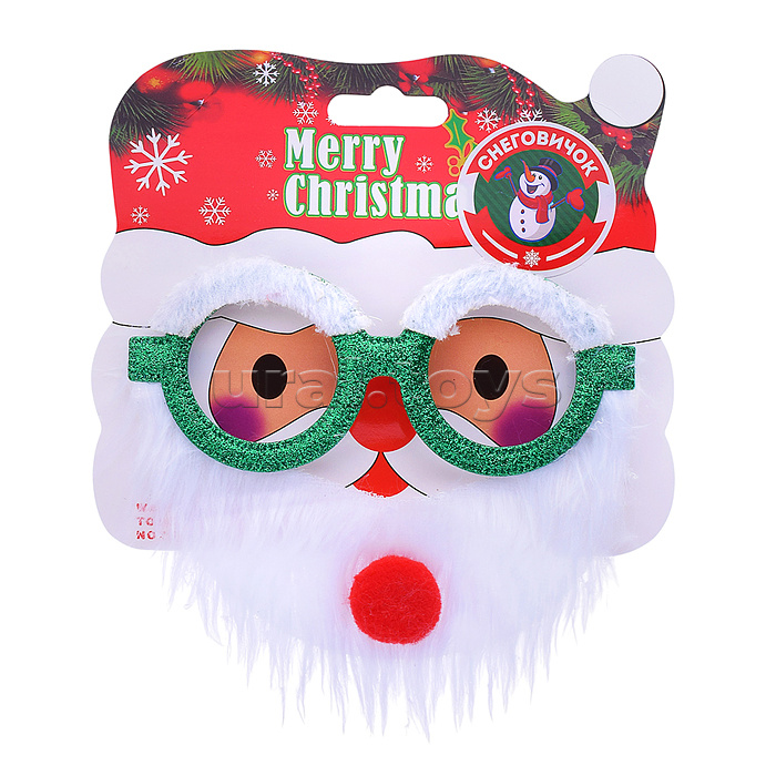 Очки карнавальные "Дедушка Мороз" в пакете