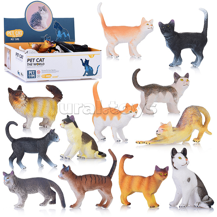 Набор животных "Кошки" в коробке