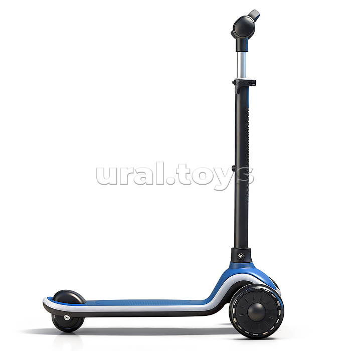 Самокат 3-х колесный ROCKET,колеса PU со светом, цвет синий