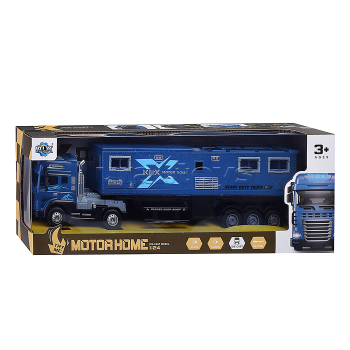 Машина "Фура Блок- контейнер" (свет,звук) в коробке