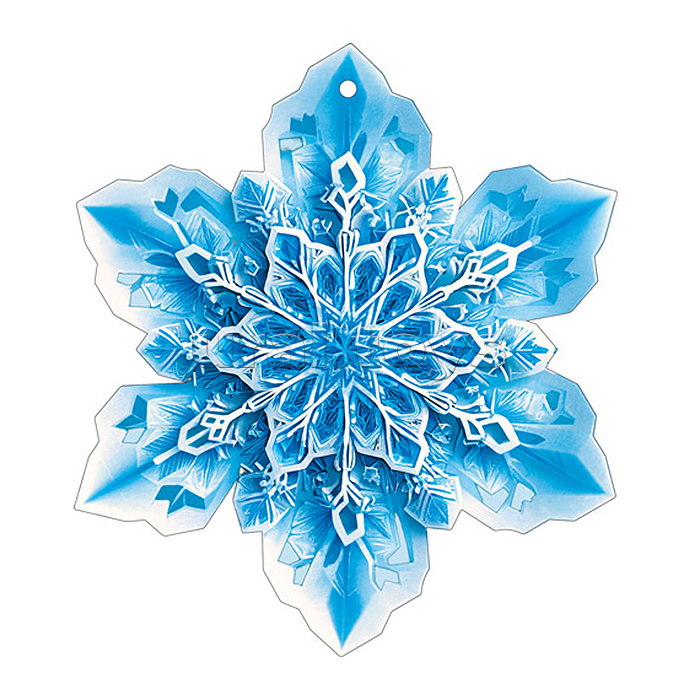 Вырубная фигурка "Снежинка" (двухсторонняя, ВД-лак)