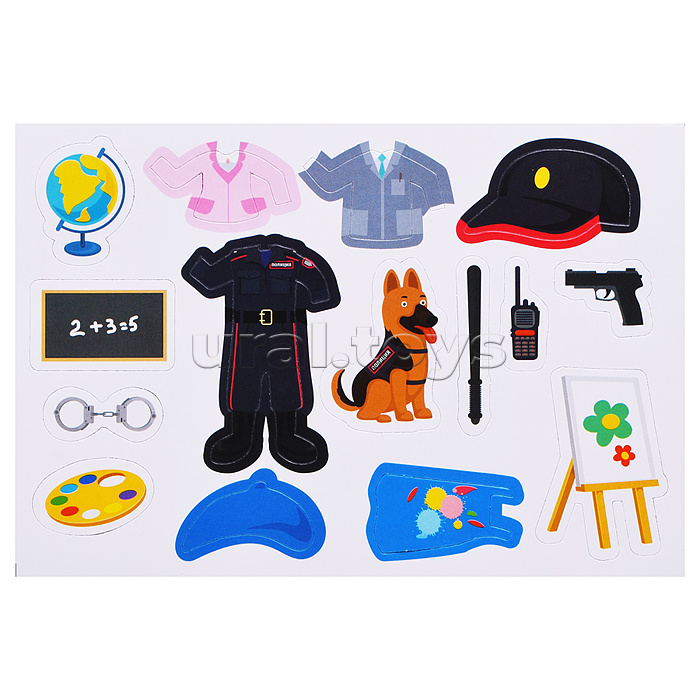 Игра магнитная "Одевашки. Профессии" Магнитные истории