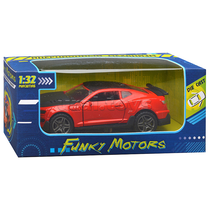 Чёрно-красная инерционная машинка die-cast,1:32, открывающиеся двери Чёрно-красная инерционная машинка die-cast,1:32, открывающиеся двери