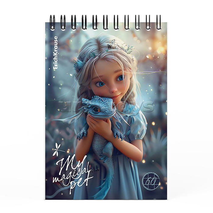 Блокнот на спирали "Magic Pet" А6, 60 листов, клетка_MIX-PACK