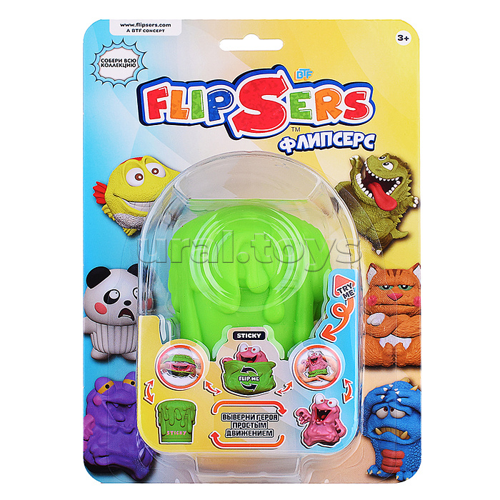 Тянучка-вывернушка "Стики" розовый монстр, 8 см