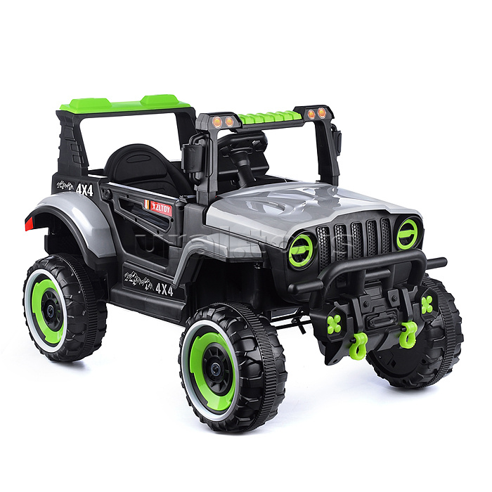 Электромобиль "Внедорожник" 12V4.5 с двойным приводом (серый)