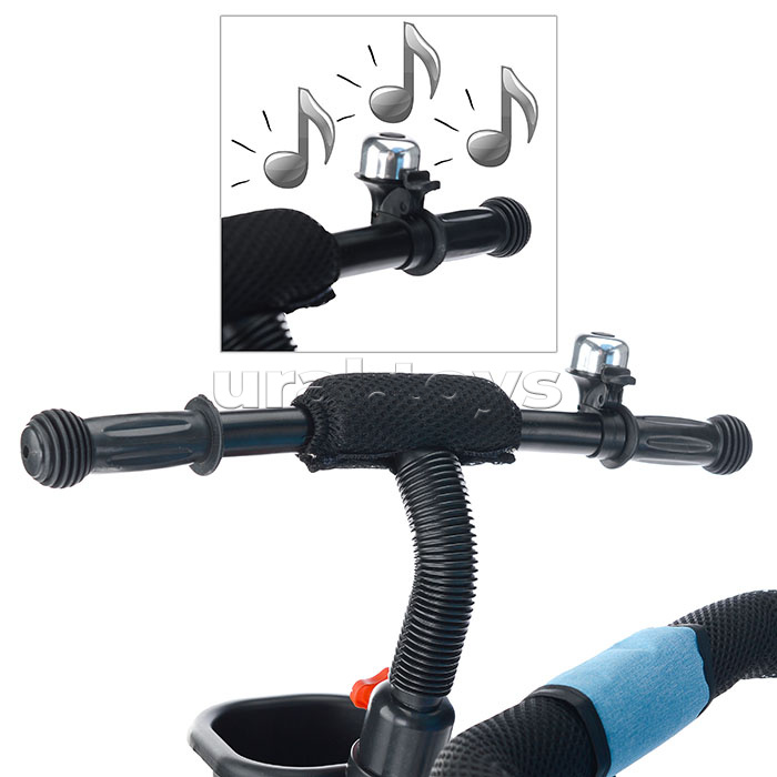 Велосипед 3-х колесный, резиновые покрышки, синий