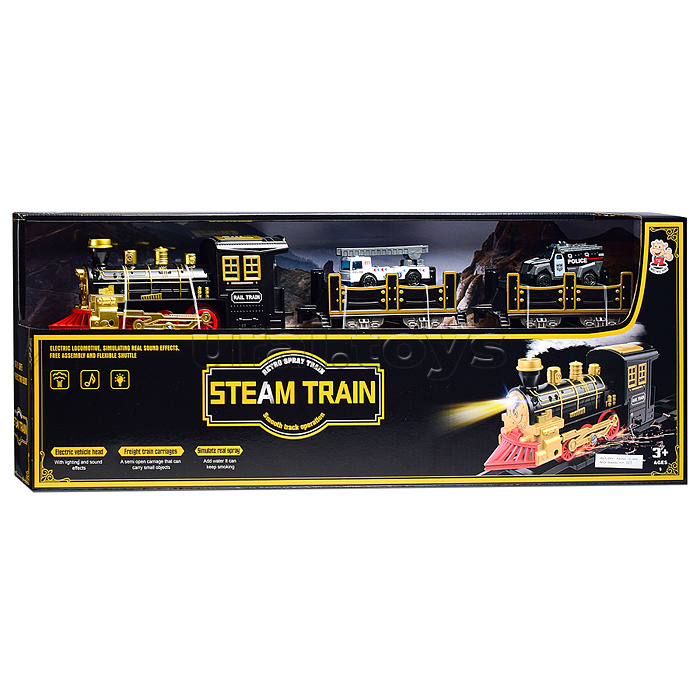 Железная дорога "Полицейская дорога" (свет, звук) в коробке