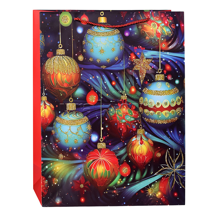 Пакет подарочный "Яркие игрушки" 31*12*40 см.