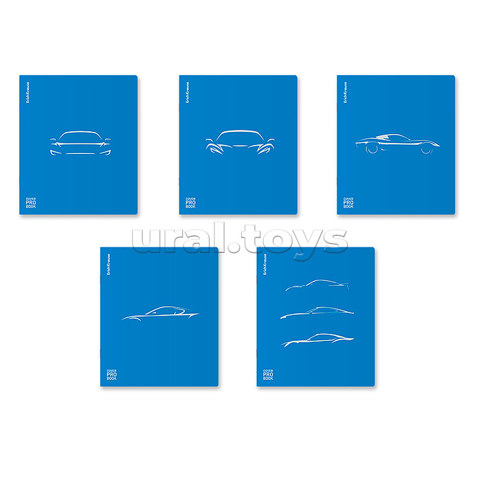 Тетрадь 48л. А5, клетка, с пластиковой обложкой на скобе CoverProBook Mirage, синий