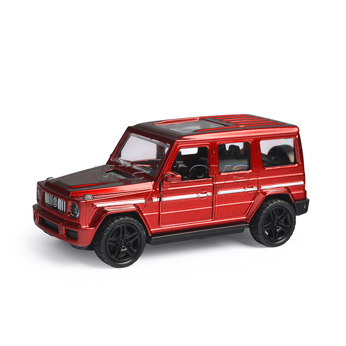 Бордовая инерционная машинка Внедорожник люкс die-cast, 1:32, открывающиеся двери