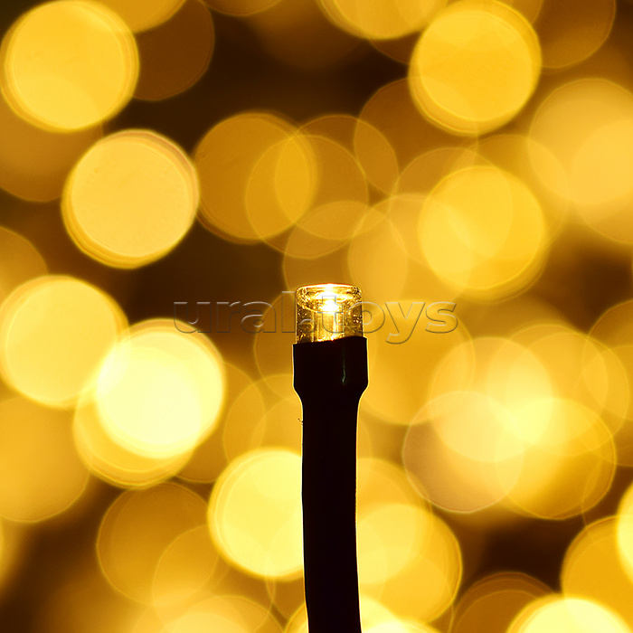 Электрогирлянда светодиодная 10 м, 200 ламп, теплый