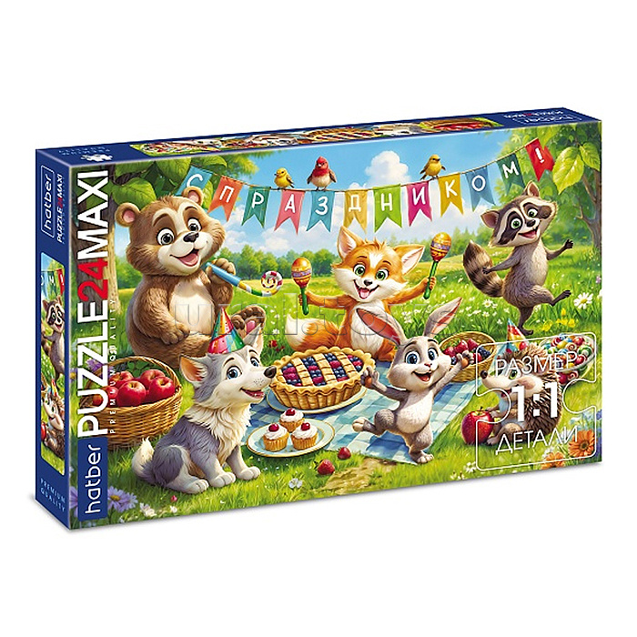 Пазлы MAXI 24 "Праздник на полянке" Premium Пазлы MAXI 24 "Праздник на полянке" Premium