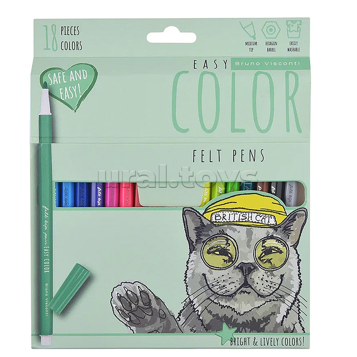Фломастеры "Easycolor" 18 цв. Фломастеры "Easycolor" 18 цв.