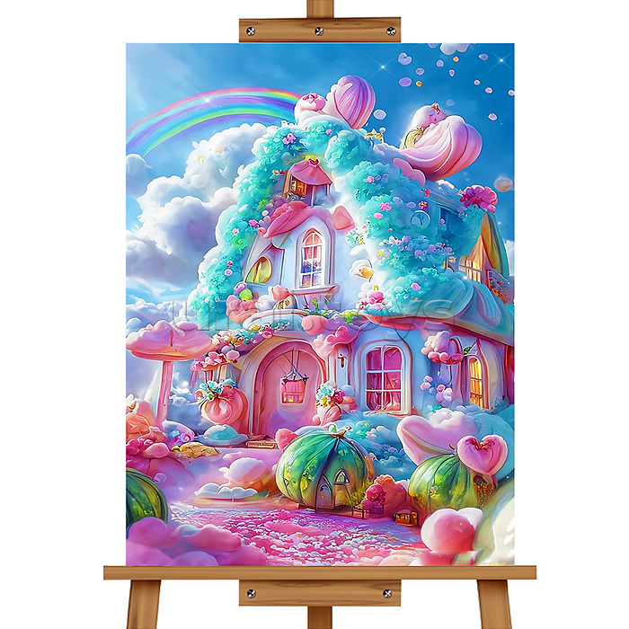 Мозаика алмазная "Сказочный домик" 20*30см