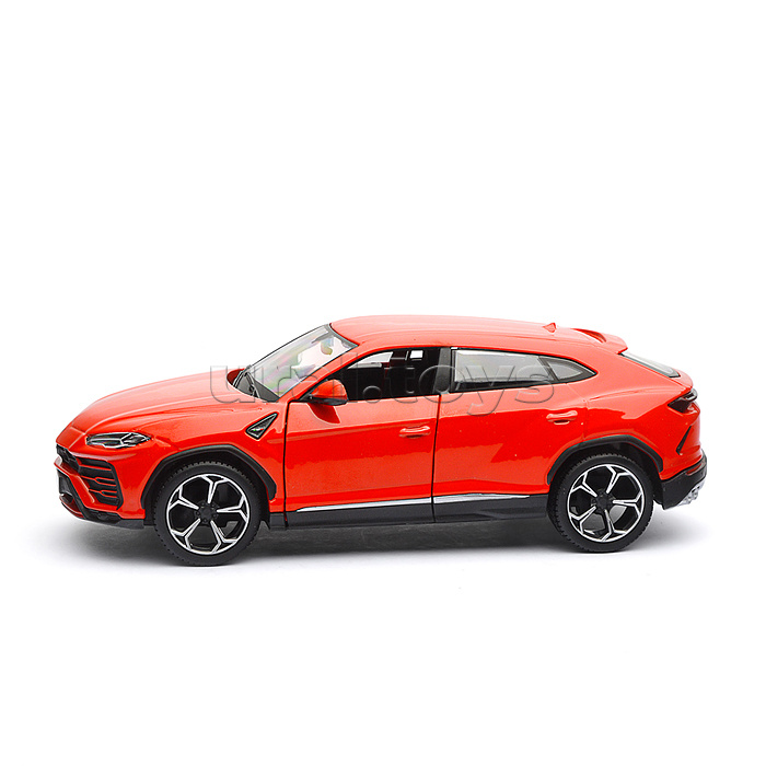 Машинка die-cast Lamborghini Urus, 1:25, красная, открывающиеся двери.