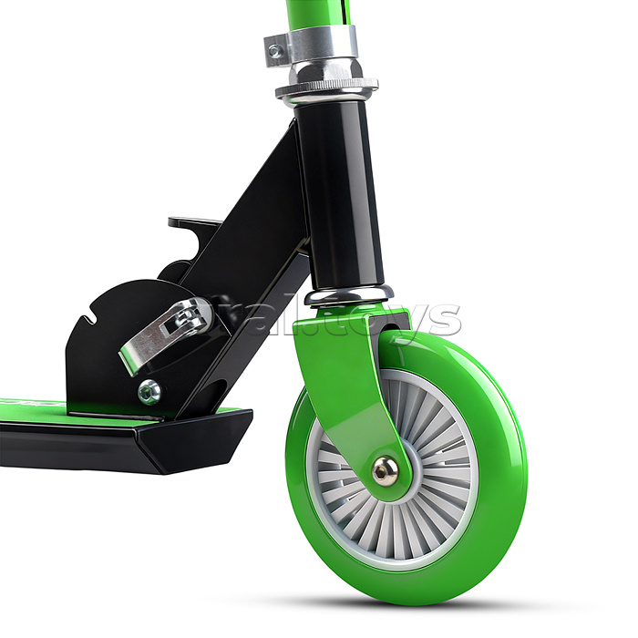Самокат 2-х колесный ROCKET,колеса PU/ 125 мм, ABEC 7, зеленый (в пакете)