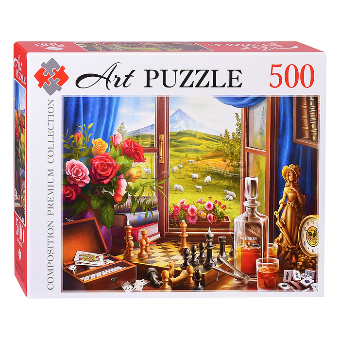 Пазлы 500 Artpuzzle "Натюрморт с шахматами"
