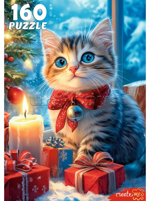 Пазлы 160 "Рождественский котенок" Пазлы 160 "Рождественский котенок"