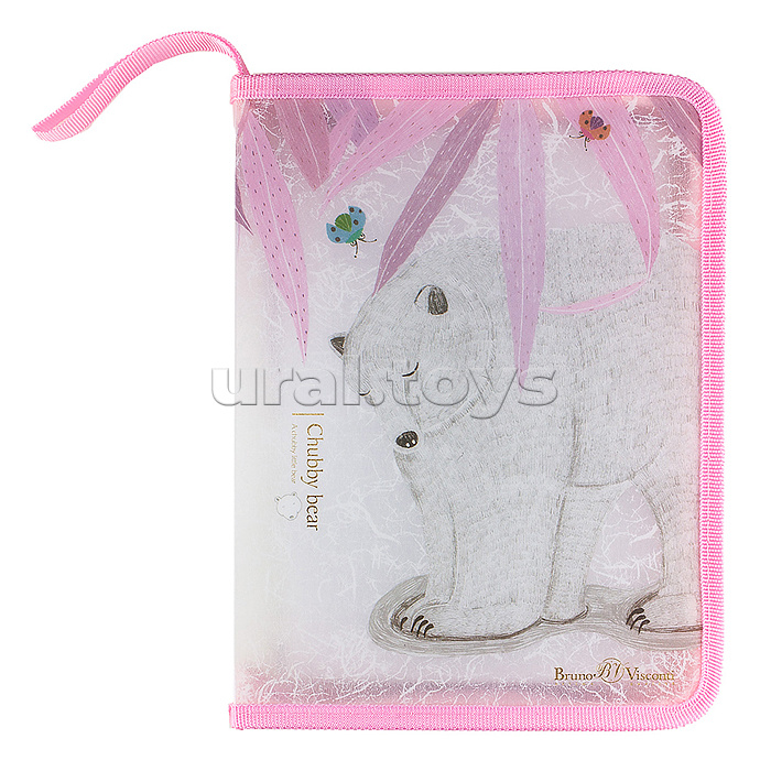 Папка на молнии, с окантовкой "Белая медведица", А5, 2 вида