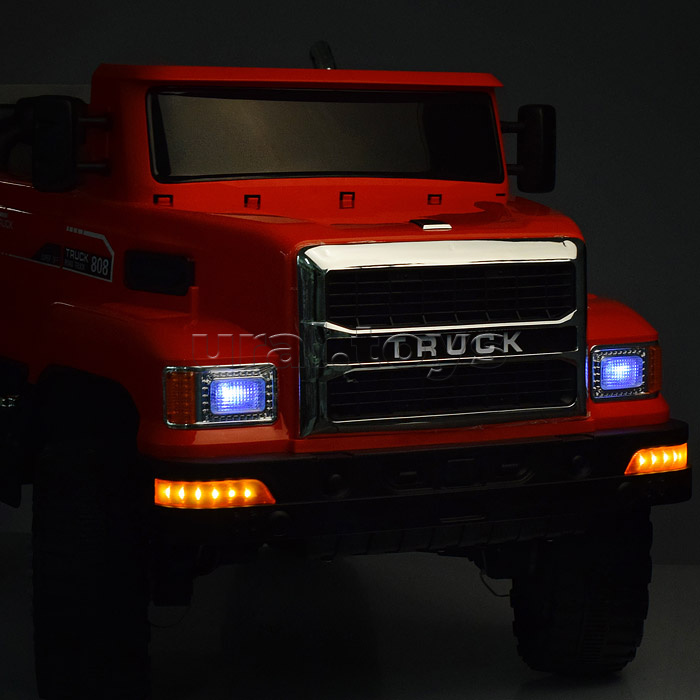 Электромобиль "Супер Трак" на аккумуляторе, с р/у управлением, в коробке (красный)