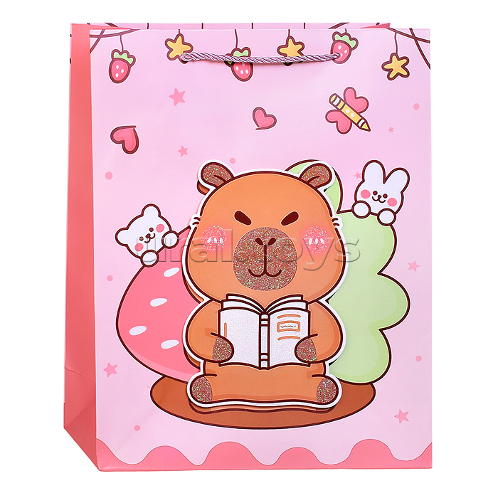 Пакет подарочный "Волшебный сюрприз. Капибара" 26*10*32см