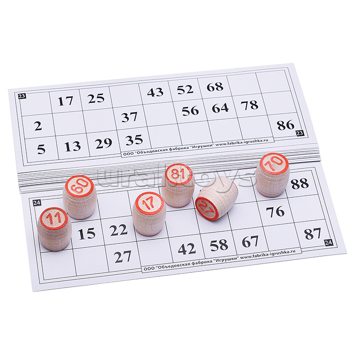 Игра Русское лото в зеленой картонной коробке (240*130*80)