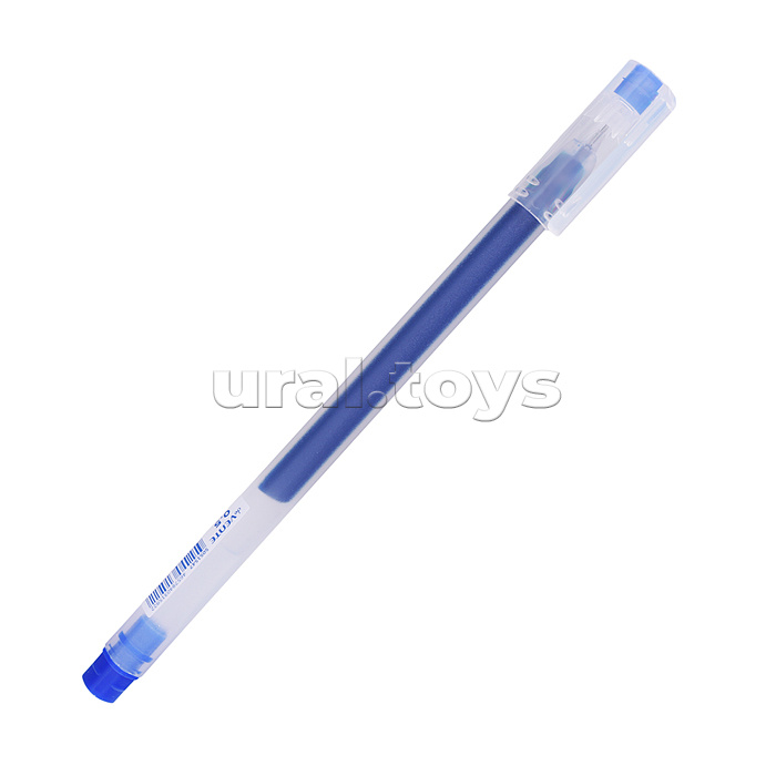 Ручка гелевая "Triolino. Kilometrico" d=0,5 мм, увеличенный объём чернил, длина 1000 м, трёхгранный прозрачный корпус, одноразовая, синяя