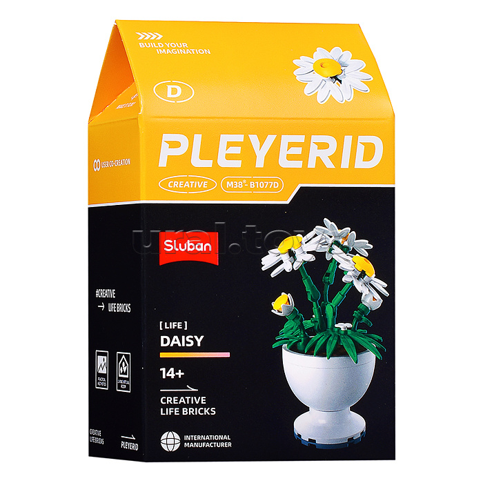 Конструктор "Цветы в горшке" в ассортименте, (упак. 6шт.) в коробке