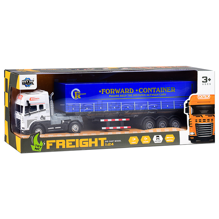 Машина "Фура" 1:24 (свет,звук) в коробке