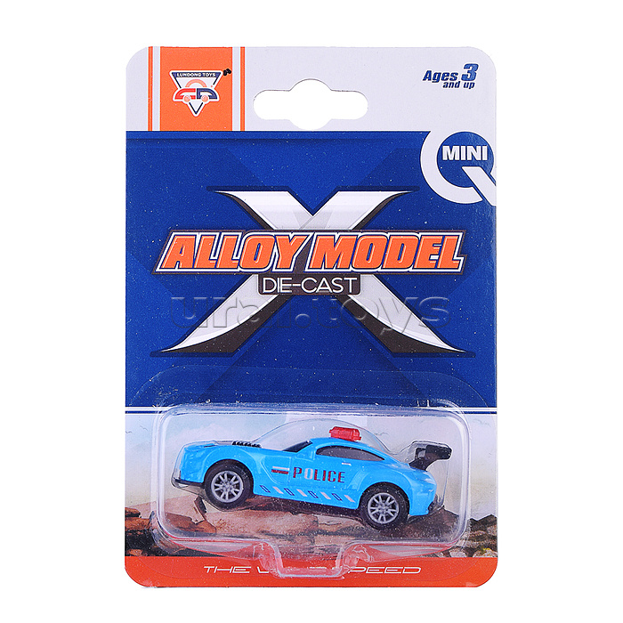 Машина "Полицейский вираж" металл. на листе