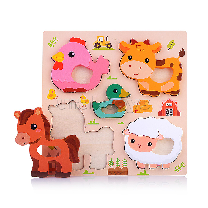 Пазл-вкладыш "Животные фермы"