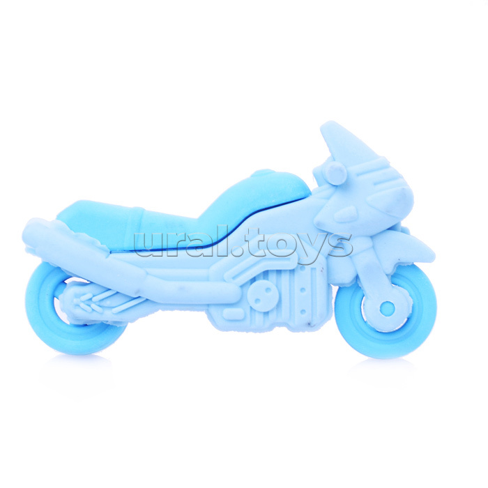 Ластик из синтет. каучука "Мотоцикл" в индивидуальной упаковке-европодвесе