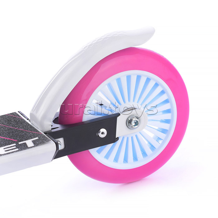 Самокат 2-х колесный ROCKET,колеса PU/ 125 мм,ABEC 7, розовый