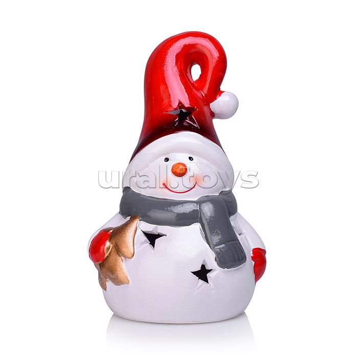 Украшение новогоднее  "Снеговичок/Гномик" 9*8*15см