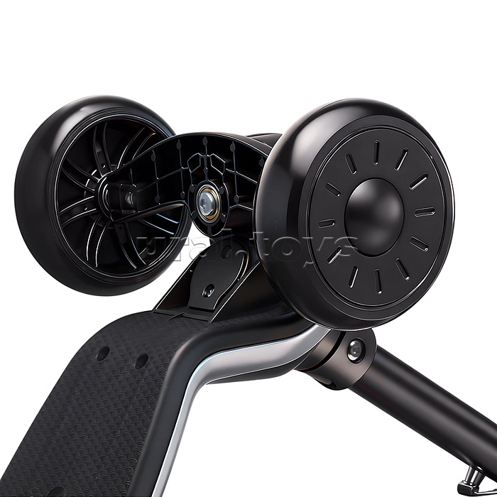 Самокат 3-х колесный ROCKET,колеса PU со светом, цвет чёрный