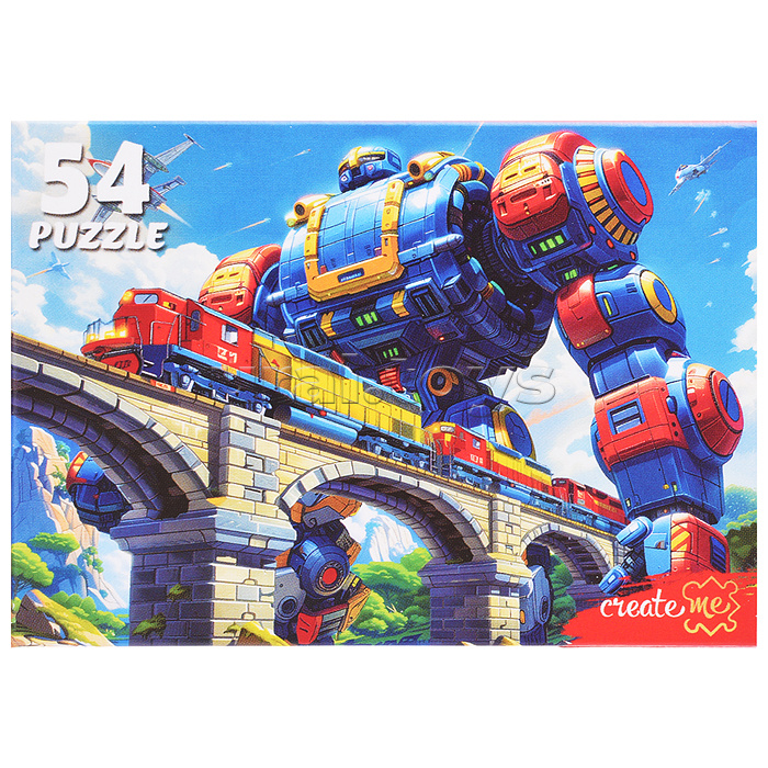 Пазлы 54 "Мир мощных траенсформеров"