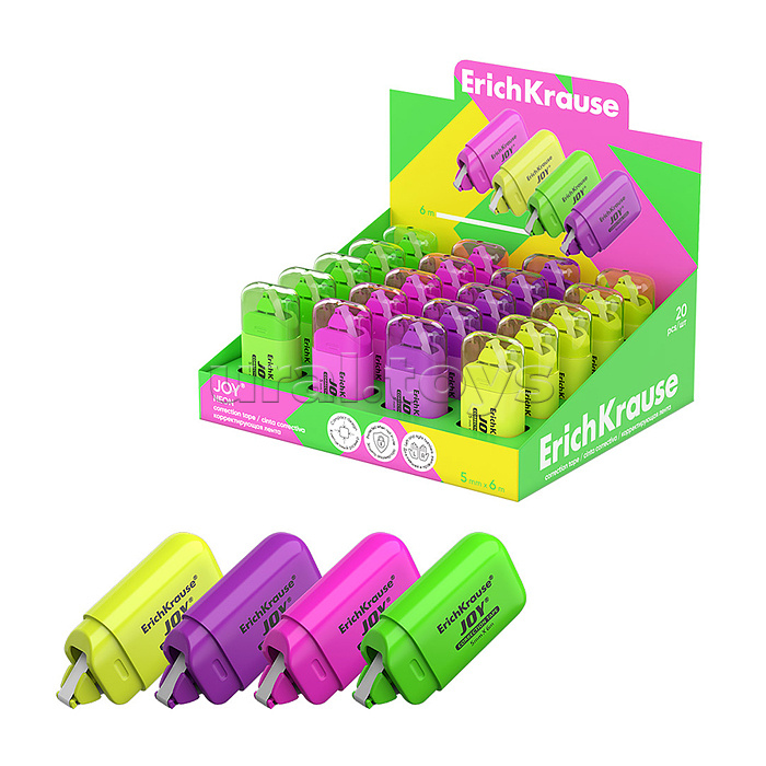 Корректирующая лента JOY®, 5мм х 6м, ассорти