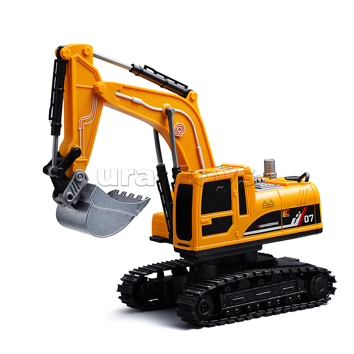 Экскаватор "Силач" с прицепом, р/у, 27 MHz, в коробке